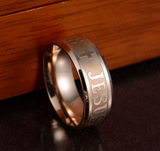 Stainless Steel Jesus Cross Ring - Religious Jewelry for Men & Women