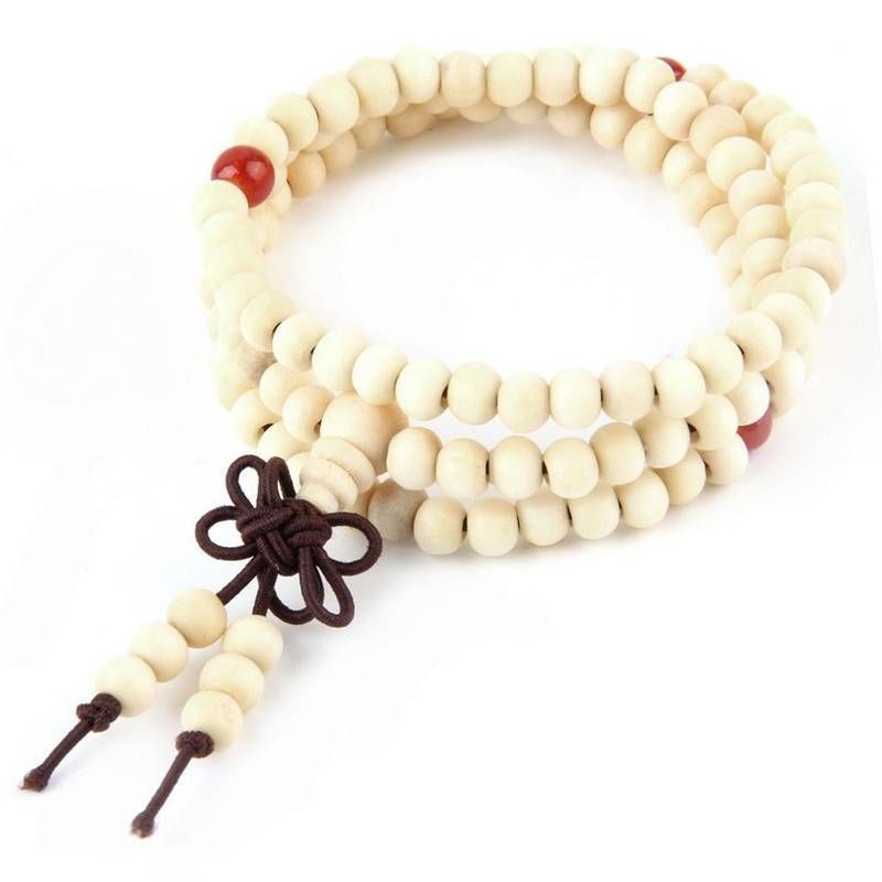 108 Bead Sandalwood Mala - Buddhist Meditation Necklace - Minihomy