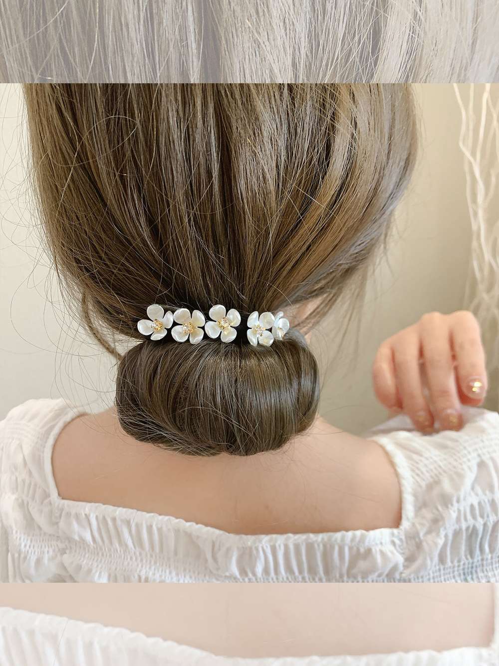 Net Red Pan Hair Pearl Diamond Braided Hair Style Hairpin - Minihomy