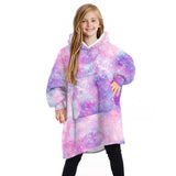 Children's Winter Home Blanket Double-sided Hoodie Pijamas