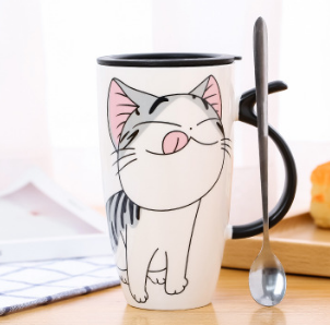 Large 600 ml Cute Ceramic Cat Mug - Minihomy