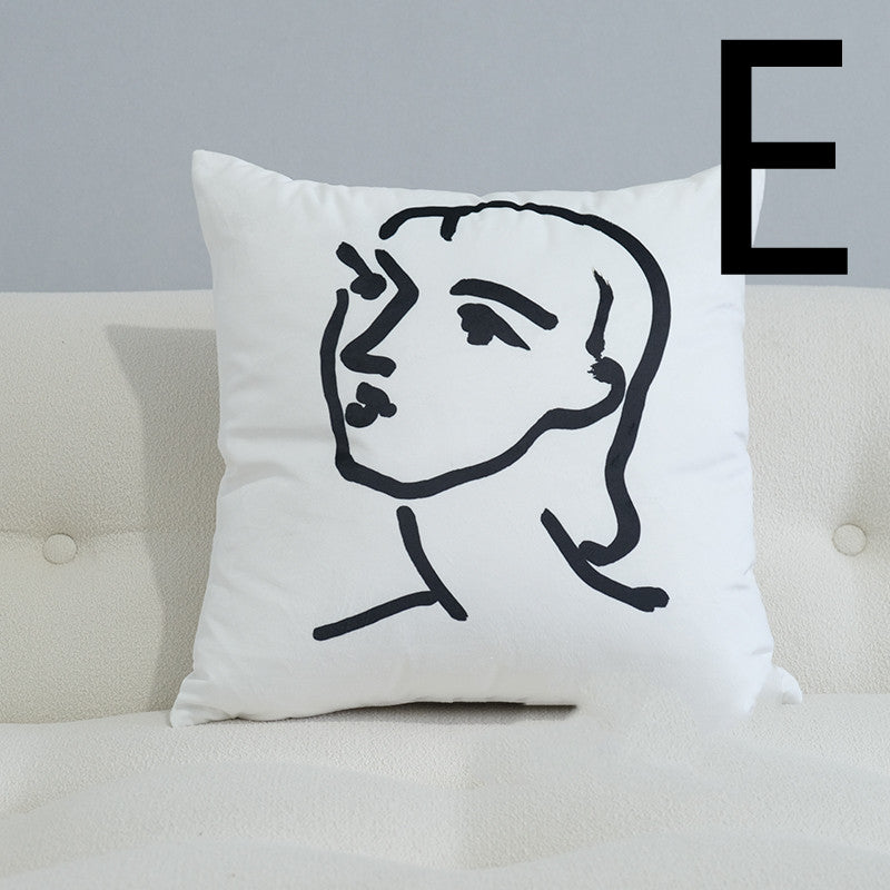 Velvet Modern Minimalist Bedside Cushion Pillow