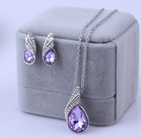 Crystal Zircon Necklace Set Combination - Minihomy