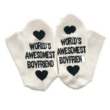 Men Women Cotton Socks Printing Letter Funny Socks For Boyfriend Girlfriend Valentine's Day Gift