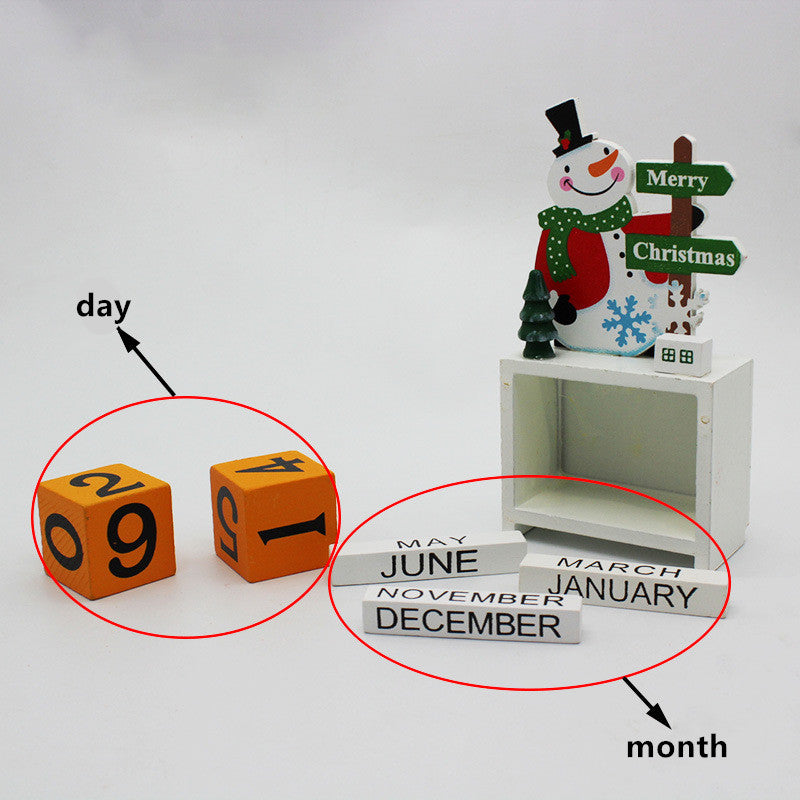 Christmas wooden calendar ornaments - Minihomy