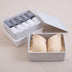 Creative multi-grid household plastic covered underwear drawer finishing box bra underwear socks storage finishing box - Minihomy