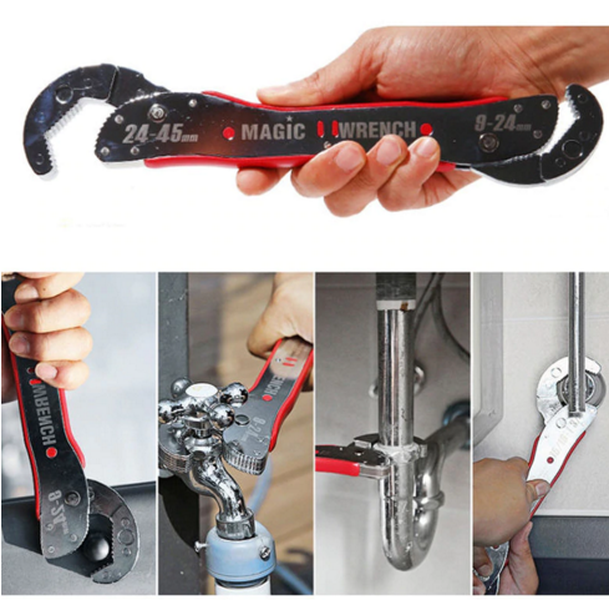 Magic Wrench Adjustable Wrench Quality 45 Steel Universal Wrench Multi-function Labor-saving Torque Wrench - Minihomy