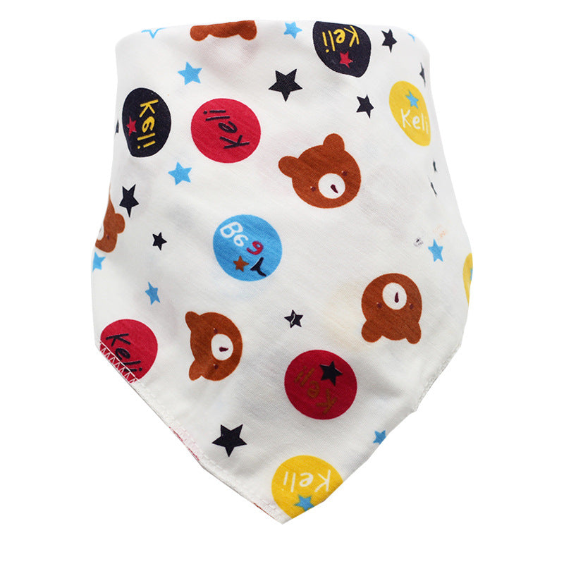 Baby Bibs Waterproof Triangle Cotton Cartoon Child Baberos Bandana Bibs - Minihomy