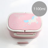 Japanese Style Bento Box Cute Cartoon Student With Lunch Box - Minihomy