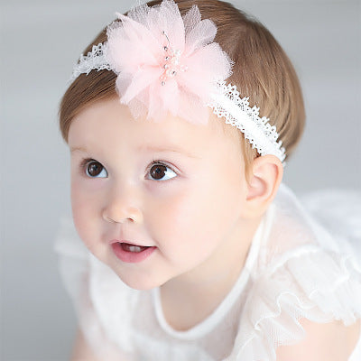 Handmade flower children with baby hair accessories