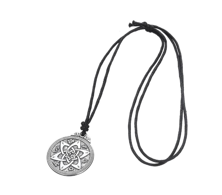 Creative Life Flower Tag Solomon Amulet Necklace