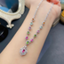 Natural Brazil Candy Rainbow Color Tourmaline Necklace Women - Minihomy