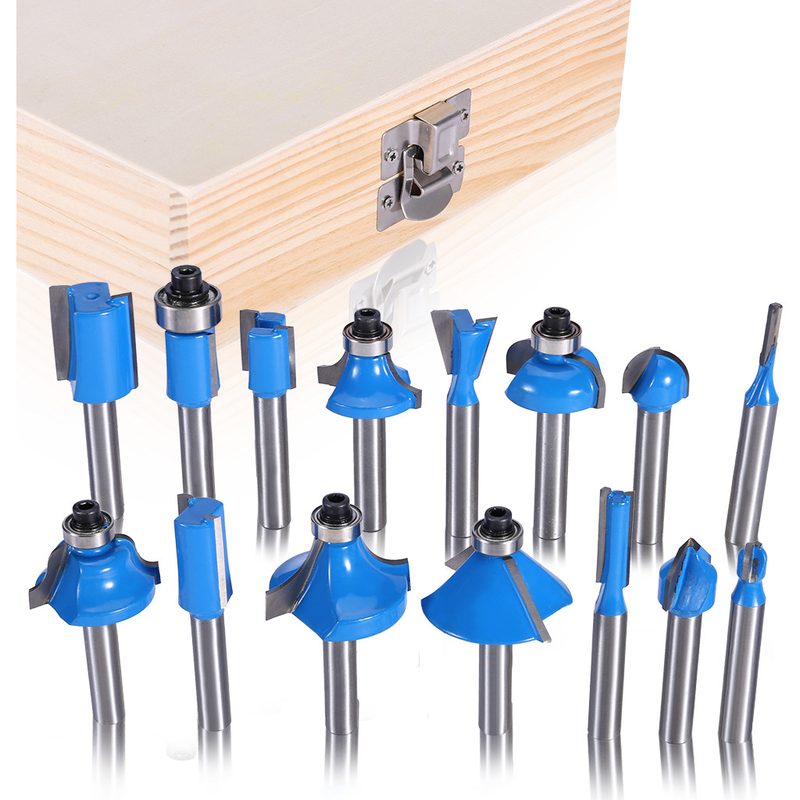 15PCS Tungsten Carbide Router Bit Set 1/4In For Woodworking - Minihomy