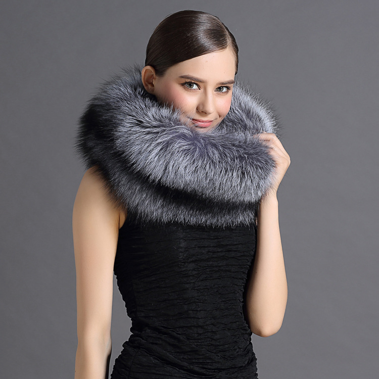 Bib Silver Fur Scarf For Men And Women - Minihomy