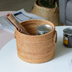 Vietnam Hand-woven Rattan Coffee Table Desk Remote Control Debris Storage Basket Round Storage Bucket