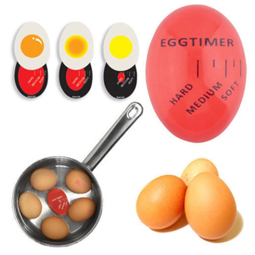 Egg Timer Perfect Color Changing Timer Yummy Soft Hard Boiled Eggs Cooking Kitchen Eco-Friendly Resin Egg Red Timer Tools - Minihomy