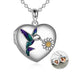 Hummingbird Locket Necklace Gifts for Women Sterling Silver