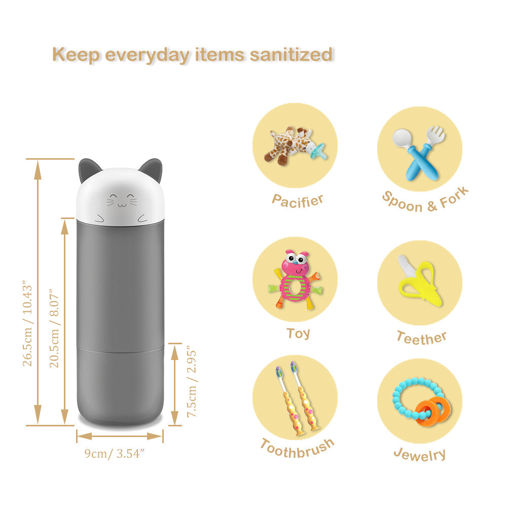 Portable Ultraviolet Rays UV Ozone Nipple Disinfection Sterilizer Rechargeable Baby Feeding Bottle