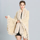 Winter Thick Shawl Imitation Fur Long Collar