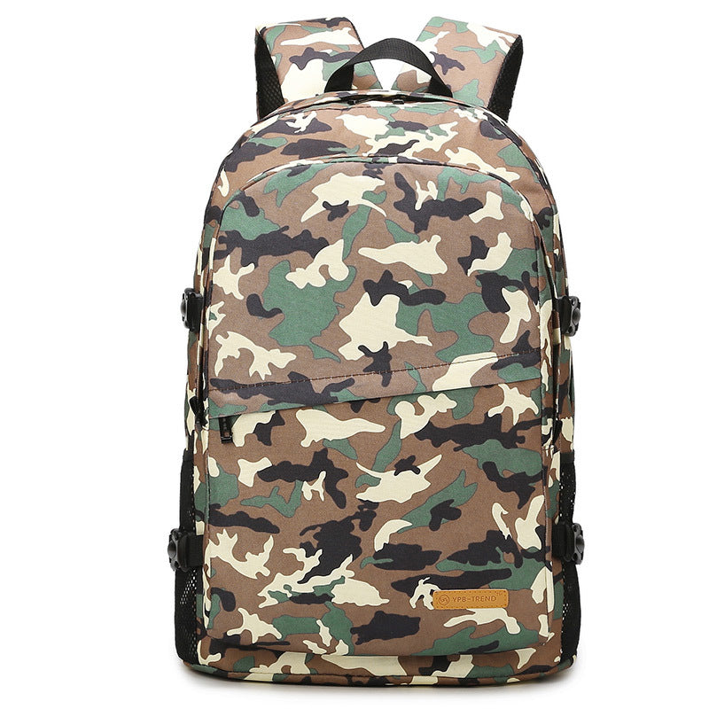 Backpack female college students camouflage bag,  leisure backpack, men's Korean travel computer package - Minihomy