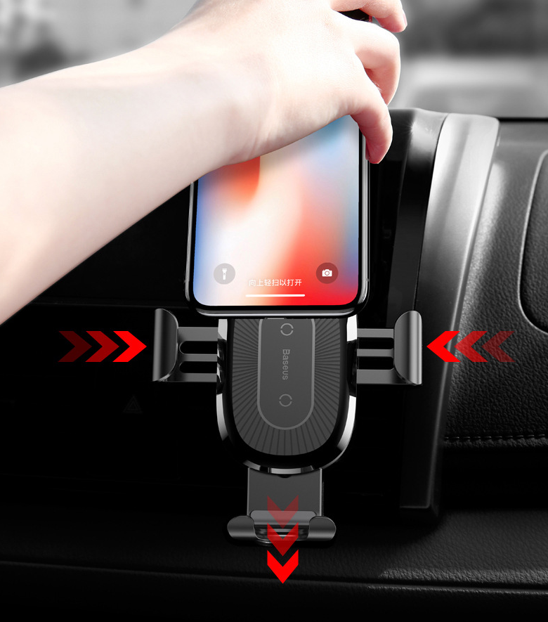 Gravity bracket wireless charging car two-in-one wireless charging bracket charger - Minihomy