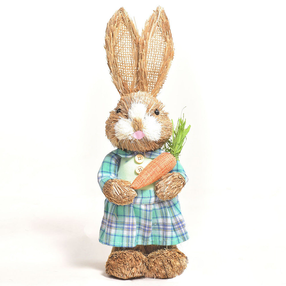 Simulation Papyrus Easter Rabbit Decoration Home