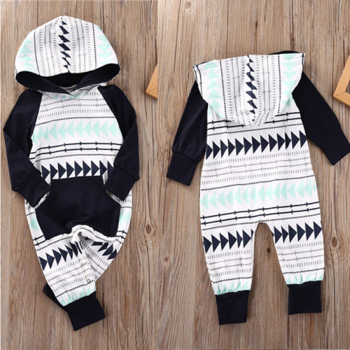 Pajamas Hooded Triangle Arrow Newborn Harness