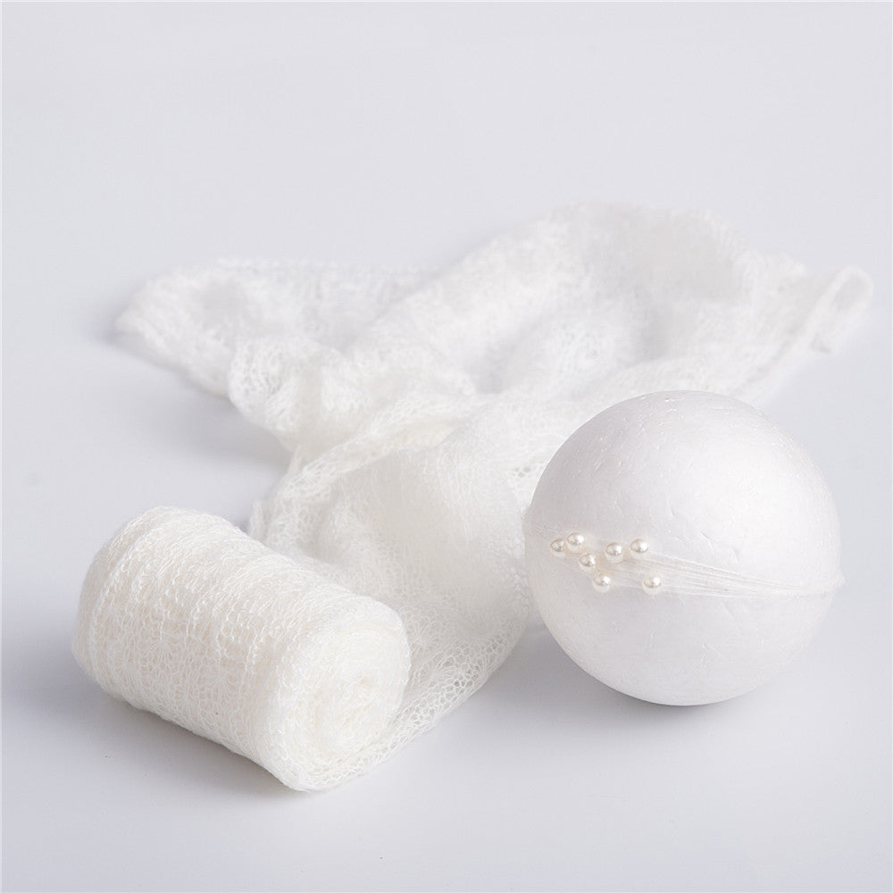 Newborn Photography Props Wrap Soft Mohair Knitted Baby Blanket