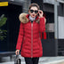 Mid-length Slim Cotton Jacket Large Fur Collar Down Jacket - Minihomy