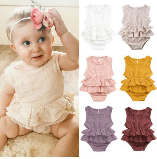 Baby children's clothing striped sleeveless girl pettiskirt