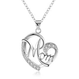 Women's Necklaces  Mom Color Separation Heart-shaped Diamonds Mother'  Day Gifts