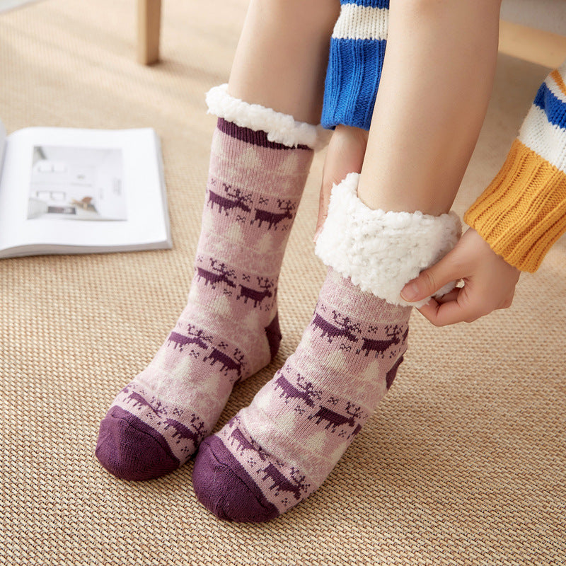 Christmas Socks Female Mid-tube Floor Socks - Minihomy