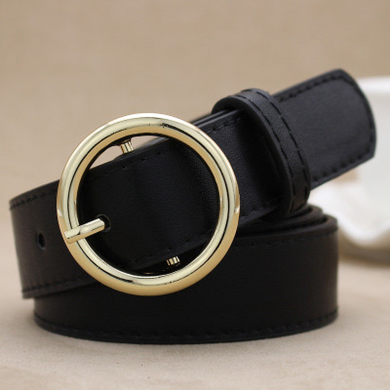 Alloy versatile round buckle belt - Minihomy