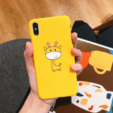 Funny Cartoon Giraffe Phone Case For 7 8 Plus TPU Silicone Back Cover