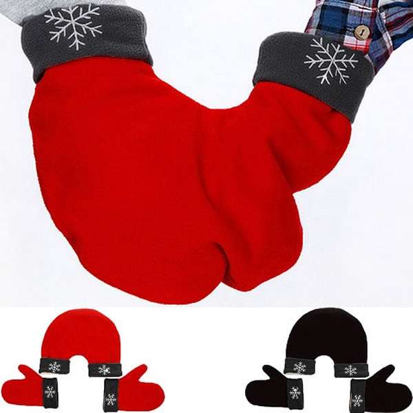 Couple Lovers Gloves Polar Fleece Sweethearts Thicken Winter Warm Lining Glove Christmas Gift Lovers Mittens - Minihomy