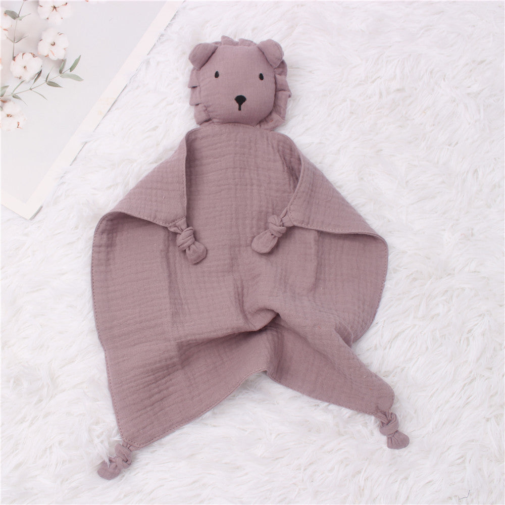 Wind Baby Cotton Gauze Comfort Towel Muslin Baby Sleeping Doll Lion Saliva Towel