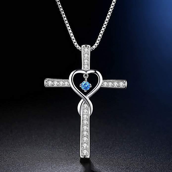 Cross Religious Belief Inlaid Zircon Pendant - Minihomy