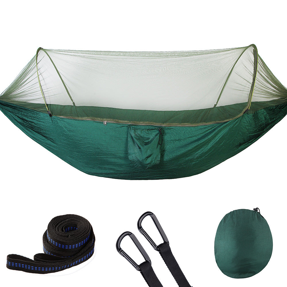 Fully Automatic Quick Opening Hammock With Mosquito Net - Minihomy