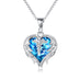 Nurse Gifts for Women 925 Sterling Silver Nurse Necklace with Caduceus Angel Wing Heart Charm