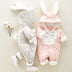 Newborn Jumpsuit Thickened Cotton Romper Boys And Girls Cartoon Rubbit Ears With Hood Jumpsuit - Minihomy