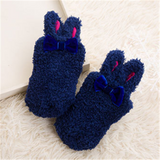 Winter Coral Fleece Baby Girls Socks Newborn Soft Cute Rabbit Baby Socks