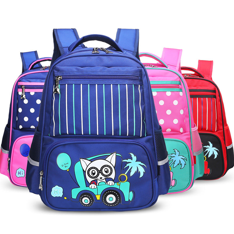 Children's schoolbags, schoolchildren, boys and girls, 1-3-4-6 grade English wind reducing children's backpacker - Minihomy