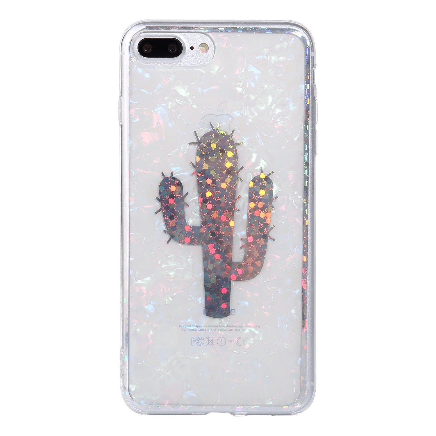 Glitter Laser Case For iPhone 7 8 Plus Flamingo Pineapple Phone Cases For iPhone X 7 6 6S Plus Hard PC Back Cover - Minihomy