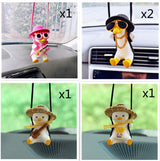 Pistol Cowboy Duck Car Rearview Mirror Pendant car Decoration