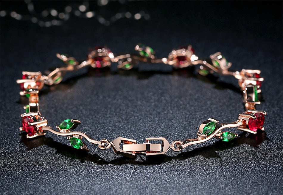 Plated crystal ladies bracelet - Minihomy