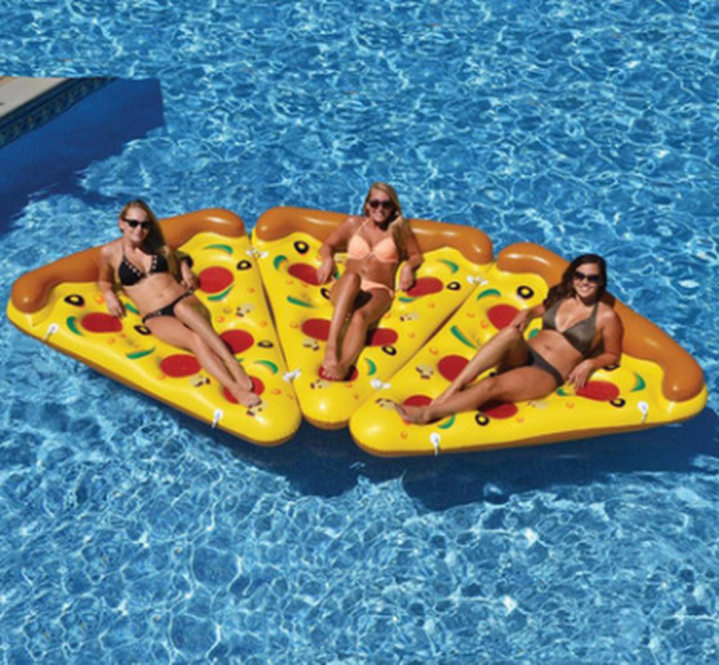 Inflatable Pizza Swimming Pool Floats Air Mattress Inflatable Sleeping Bed Water Hammock Lounger Chair Float Swimming Pool Toys - Minihomy