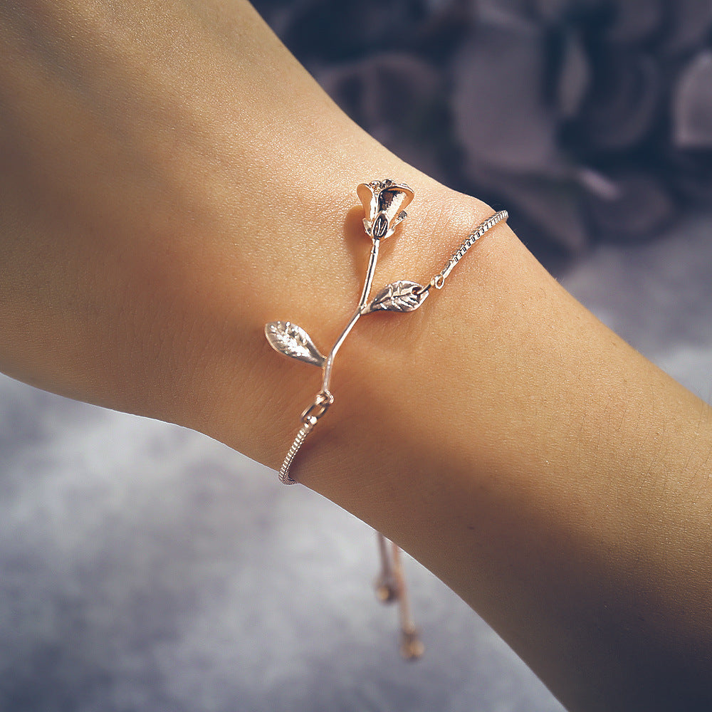 Rose push-pull bracelet - Minihomy