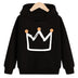 Crown hooded plus velvet sweatshirt - Minihomy