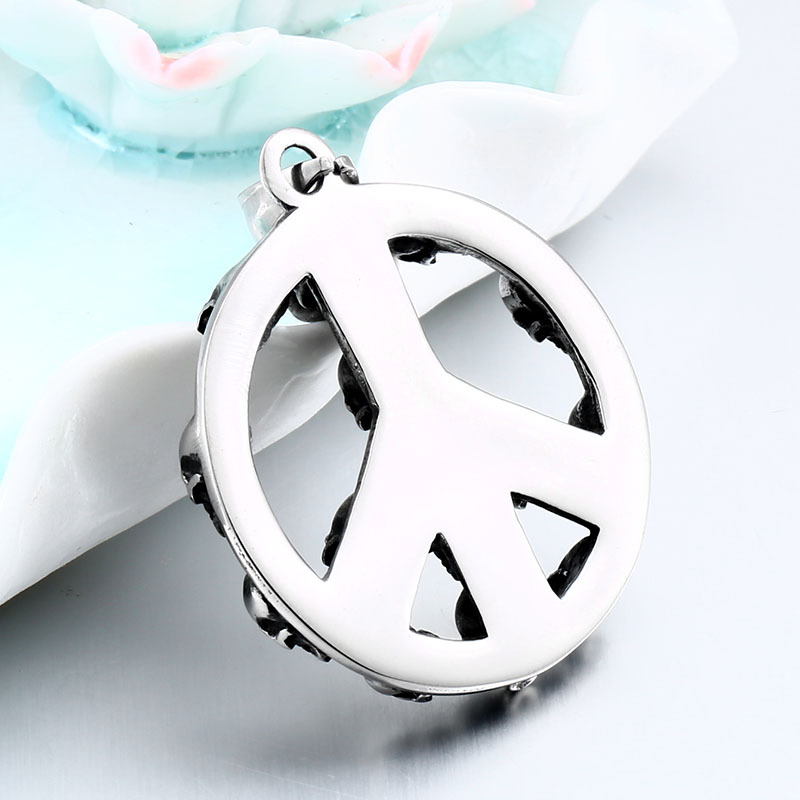 Vintage Anti-War Peace Stainless Steel Pendant