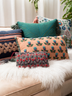 Vintage Handmade Embroidered Throw Pillows